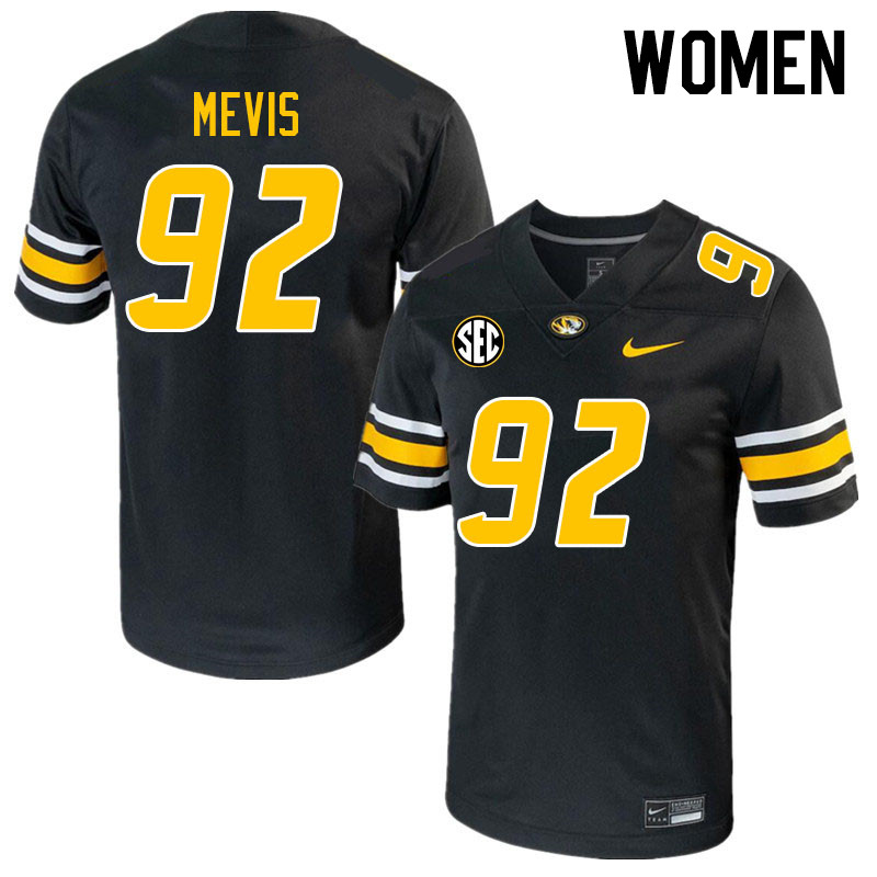 Women #92 Harrison Mevis Missouri Tigers College 2023 Football Stitched Jerseys Sale-Black - Click Image to Close